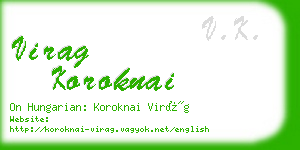 virag koroknai business card